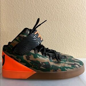 Nike Camo and Orange High-Top Sneakers Kevin Durant No Box